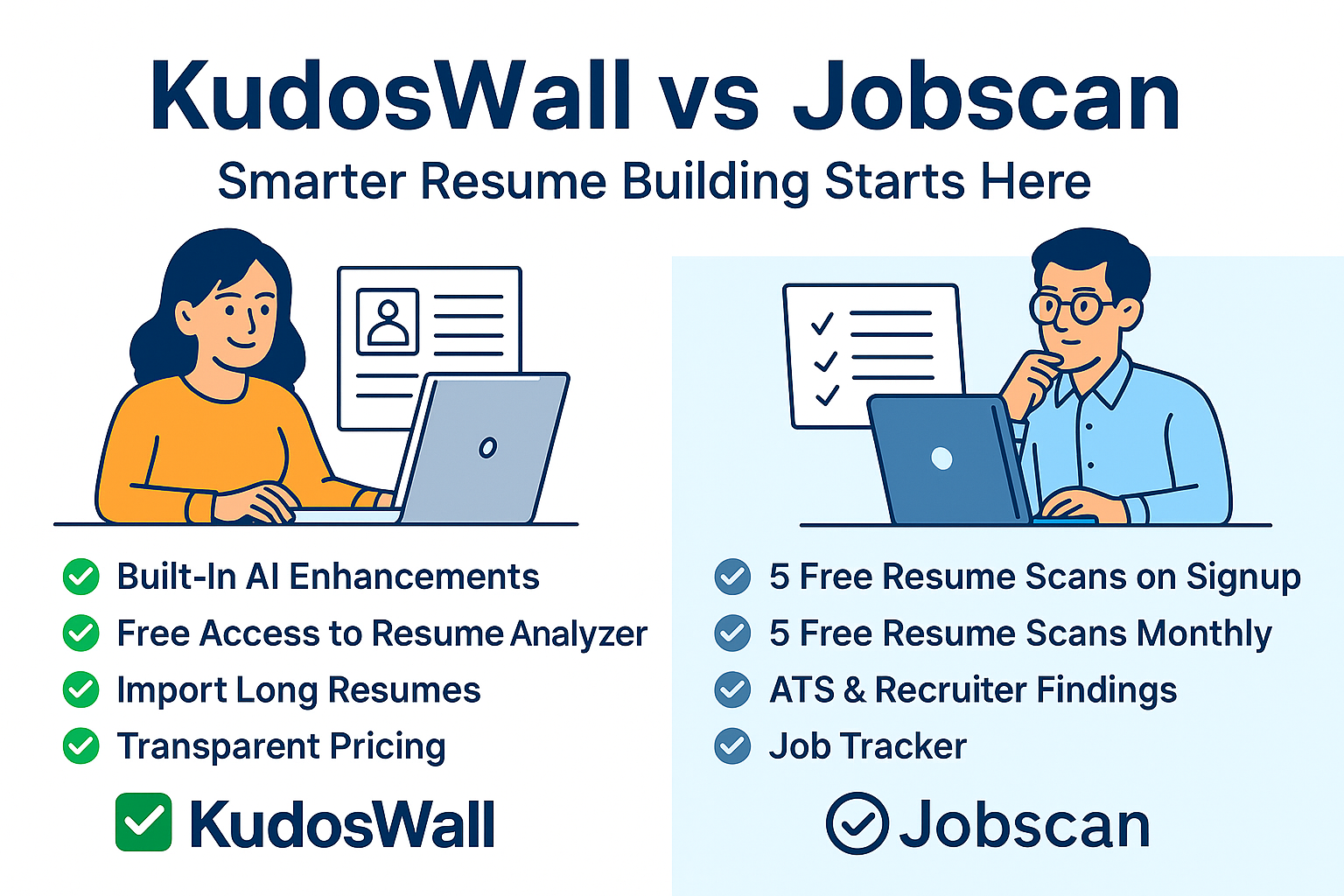 KudosWall vs Jobscan - AI Semantic ATS Resume Optimization