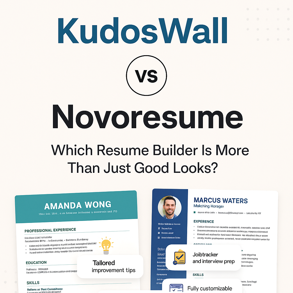 KudosWall vs Novoresume AI Resume Builder Comparison