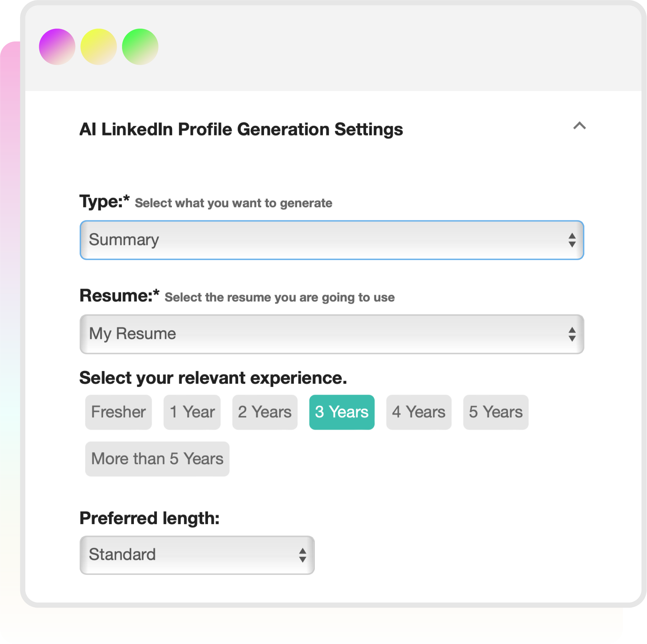 Convert LinkedIn to Resume or CV