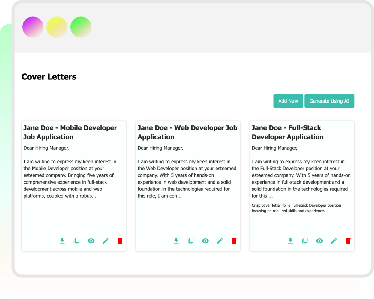 Create a cover letter tailored to your resume and job description using KudosWall's AI-powered tools.