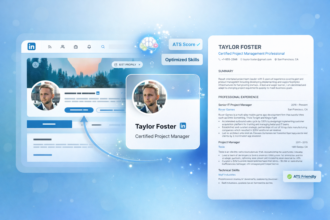 Visual guide: Export LinkedIn PDF and convert it to a professional Resume