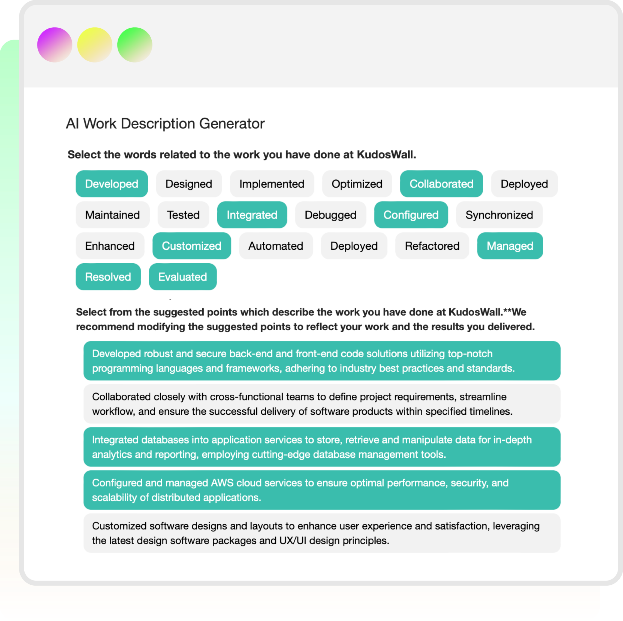 AI-Optimized Work Descriptions for Recruiter and ATS Success