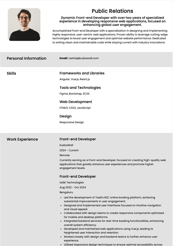 Resume Template 7